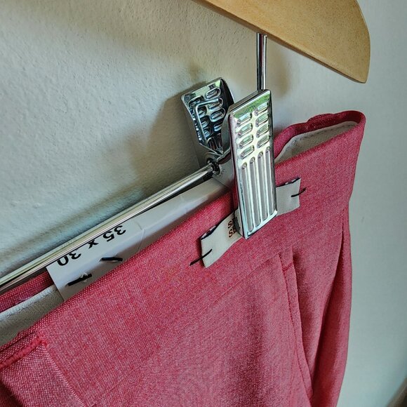 35x30 Rose Pink Pants New Jos A Bank Skinny Fit Pant Polyester Nwt Mens Magenta - Picture 7 of 17